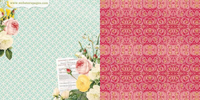 Websters Pages - Modern Romance - Love Defined 12x12 d/sided paper  (pack of 10)