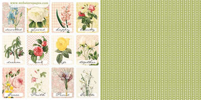Websters Pages - Modern Romance - From Me to You 12x12 d/sided paper  (pack of 10)