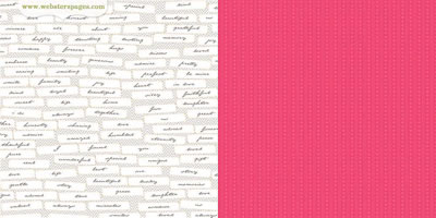Websters Pages - Modern Romance - All the Reasons Why 12x12 d/sided paper  (pack of 10)