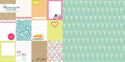 Websters Pages - Sweet Notes - Sweet Sentiments 12x12 d/sided paper  (pack of 10)