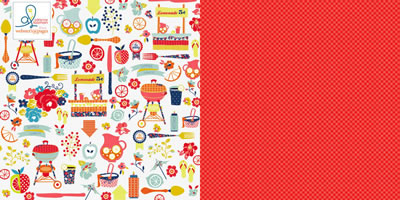 Citrus Squeeze - Backyard Fun 12x12 d/sided paper (pack of 10)  (pack of 10)