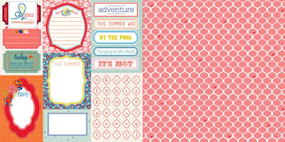 Citrus Squeeze - Day Trip 12x12 d/sided paper (pack of 10)  (pack of 10)