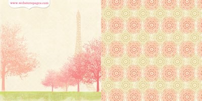 Postcards from Paris II - Romantique 12x12 d/sided paper (pack of 10)