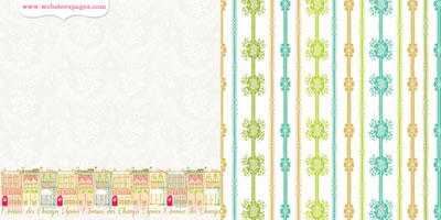 Postcards from Paris II - Avenue de Champs 12x12 d/sided paper (pack of 10)