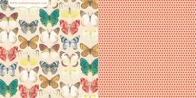 Postcards from Paris II - My Heart Flutters 12x12 d/sided paper (pack of 10)