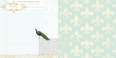 Postcards from Paris II - Beautiful Story 12x12 d/sided paper (pack of 10)