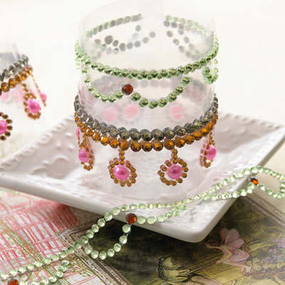 Websters Pages - Everyday Poetry - Dazzle Me Gems - 2 x 12" rhinestone strips  (sold in 3's)