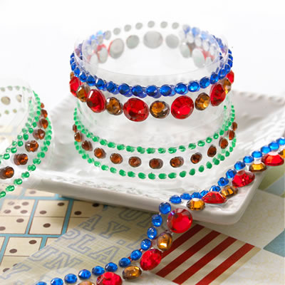 Websters Pages - Game On - Dazzle Me Gems - 2 x 12" rhinestone strips  (sold in 3's)