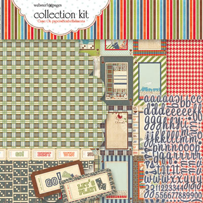Websters Pages - Game On - Paper Kit  (sold individually)