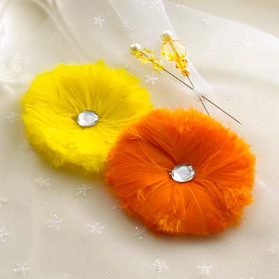 Websters Pages - Let's Celebrate - Feathers/Flowers/Pins  (sold in 3's)