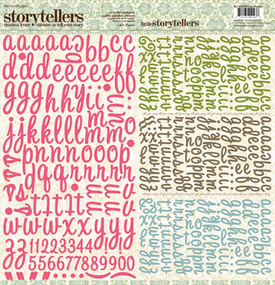 Websters Pages - Everyday Poetry - 12x12 Alpha Stickers  (pack of 5)