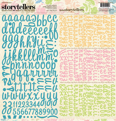 Websters Pages - Palm Beach - 12x12 Alpha Stickers  (pack of 5)