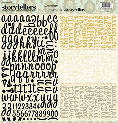 Websters Pages - In Love - 12x12 Alpha Stickers  (pack of 5)
