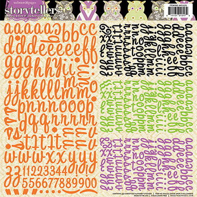 Websters Pages - Once Upon a Halloween - Alpha Stickers  (pack of 5)