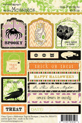 Websters Pages - Once Upon a Halloween - Prompt Stickers  (pack of 5)