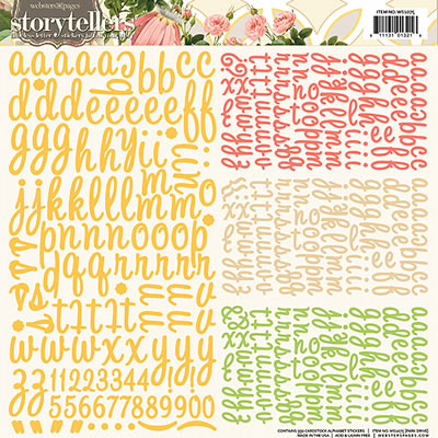 Websters Pages - Park Drive - Alpha Stickers  (pack of 5)