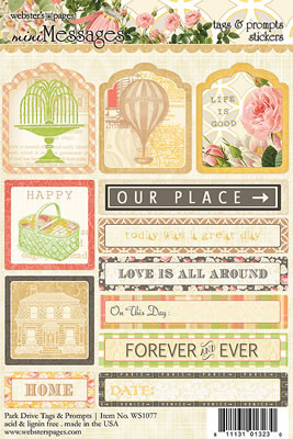 Websters Pages - Park Drive - Prompt Stickers  (pack of 5)