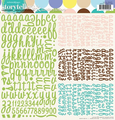 Websters Pages - Best Friends - Alpha Stickers  (pack of 6)