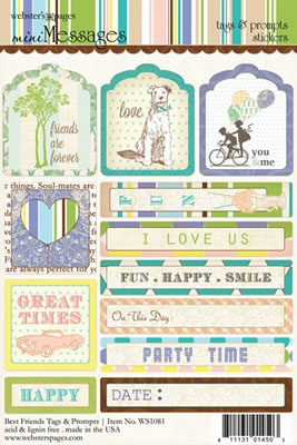 Websters Pages - Best Friends - Prompt Stickers  (pack of 6)