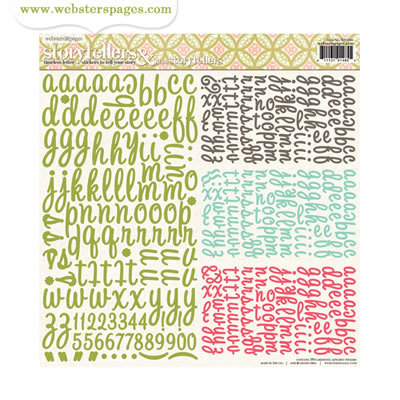 Websters Pages - Modern Romance - Alpha Sticker  (sold in 6's)