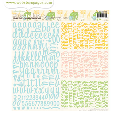 Websters Pages - New Beginnings - Alpha Stickers  (pack of 6)
