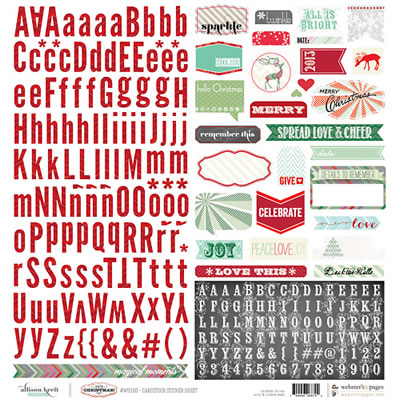 It's Christmas - 12x12 Alpha Stickers (sold in 6's)