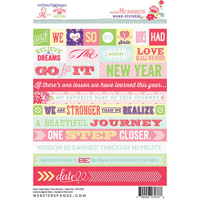 New Year New You - 4x6 Word Stickers (sold in 6's)