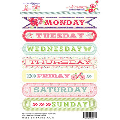 New Year New You - 4x6 Sentiment Stickers (sold in 6's)