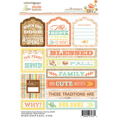 Family Traditions - 4x6 Tag & Prompt Stickers (sold in 6's)