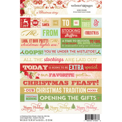 Christmas Story - 4x6 Word Stickers (sold in 6's)