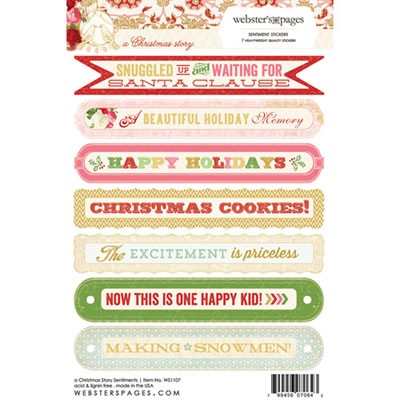 Christmas Story - 4x6 Sentiment Stickers (sold in 6's)