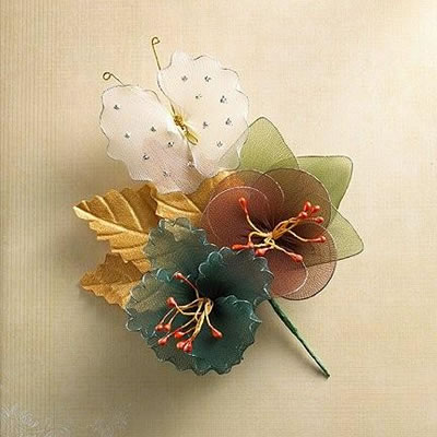 WonderFall - Wire Floral Bouquet  (sold in 3's)