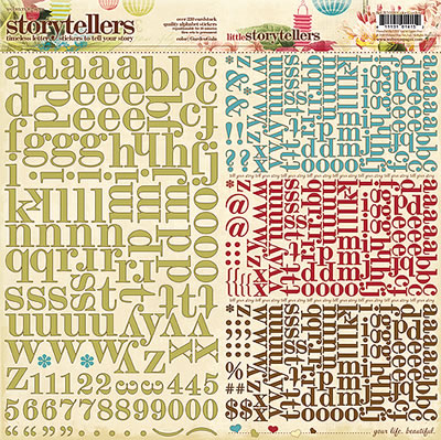 Websters Pages - Garden Gala 12x12 alpha stickers  (pack of 5)
