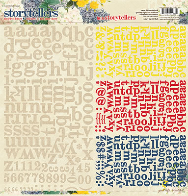 Websters Pages - Yacht Club - 12x12 alpha stickers  (pack of 5)