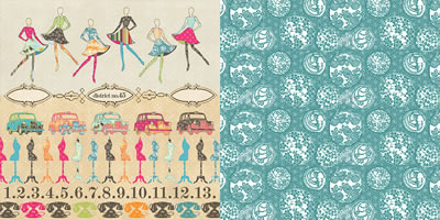Websters Pages - Trend.setter - District45 12x12 d/sided paper  (pack of 10)