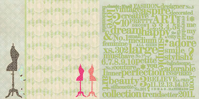 Websters Pages - Trend.setter - Fashionista 12x12 d/sided paper  (pack of 10)