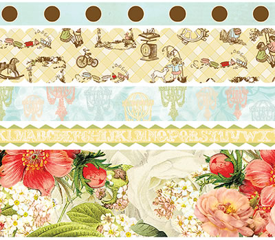 Websters Pages - Lullaby Lane Fabric Ribbon  (sold in 3's)