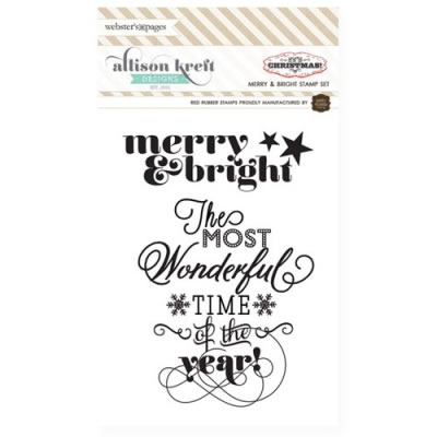 It's Christmas - Merry & Bright Mini Stamp Set  (sold in 3's)
