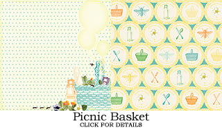 Websters Pages - Sunday Picnic - Picnic Basket 12x12 d/sided paper  (pack of 10)