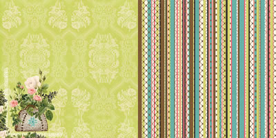 Websters Pages - Ladies & Gents - Pretty Up 12x12 d/sided paper  (pack of 10)