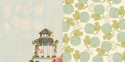 Websters Pages - Country Estate - Serenity 12x12 d/sided paper  (pack of 10)