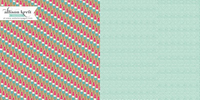 Websters Pages - Sweet Notes - Ice Cream Truck 12x12 d/sided paper  (pack of 10)