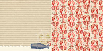 Websters Pages - Yacht Club - Whale Watching 12x12 d/sided paper  (pack of 10)