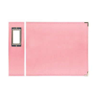 WeR Memory Keepers - Classic Leather 8x8 ring - Baby Pink  (sold individually)