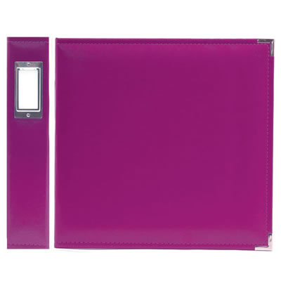 WeR Memory Keepers - Classic Leather 12x12 ring - Plum  (sold individually)