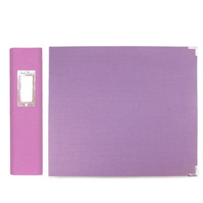 WeR Memory Keepers - Linen 12x12 Post Album Grape Ice  (sold individually)