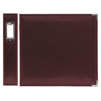 WeR Memory Keepers - Classic Leather 12x12 ring - Burgundy  (sold individually)