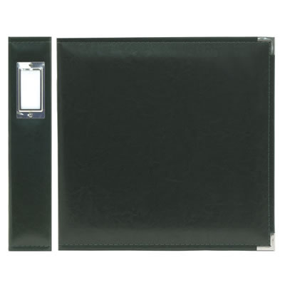 WeR Memory Keepers - Classic Leather 12x12 ring - Forest Green  (sold individually)