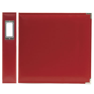 We R Memory Keepers - Classic Leather 12x12 ring - Real Red  (sold individually)
