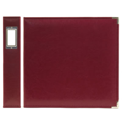 We R Memory Keepers - Classic Leather 12x12 ring - Wine  (sold individually)